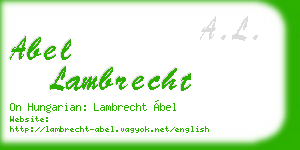abel lambrecht business card